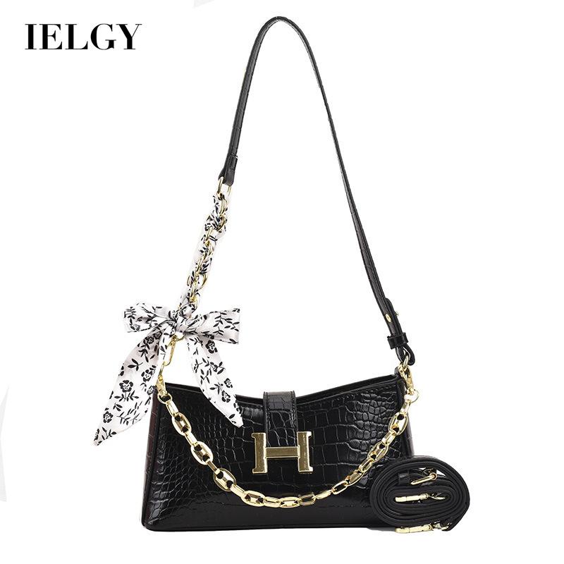 Túi đeo vai IELGY họa tiết da cá sấu hợp thời trang cho nữ