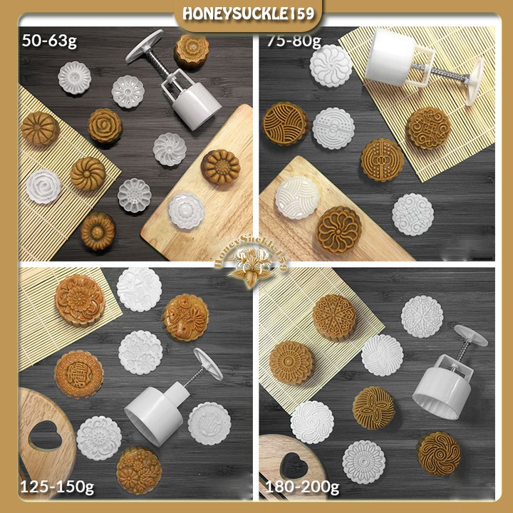 Khuôn Trung Thu 75gr 1 Mặt Hoa Cúc