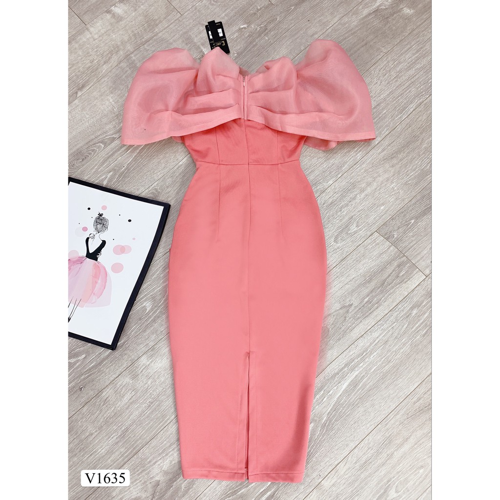 [Mã WAUP12 hoàn 15% xu đơn 150k] VÁY TRẦN VAI BODY CAM HỒNG V1635 - Đẹp Shop DVC (Kèm ảnh thật trải sàn do shop tự chụp) | BigBuy360 - bigbuy360.vn