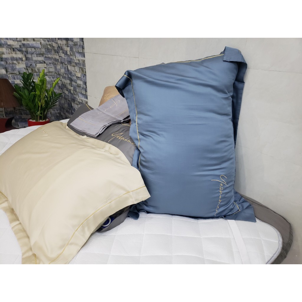 Combo 2 vỏ gối nằm 50x70cm chất lụa 100%TENCEL , COOL SILK, 5 màu tùy chọn