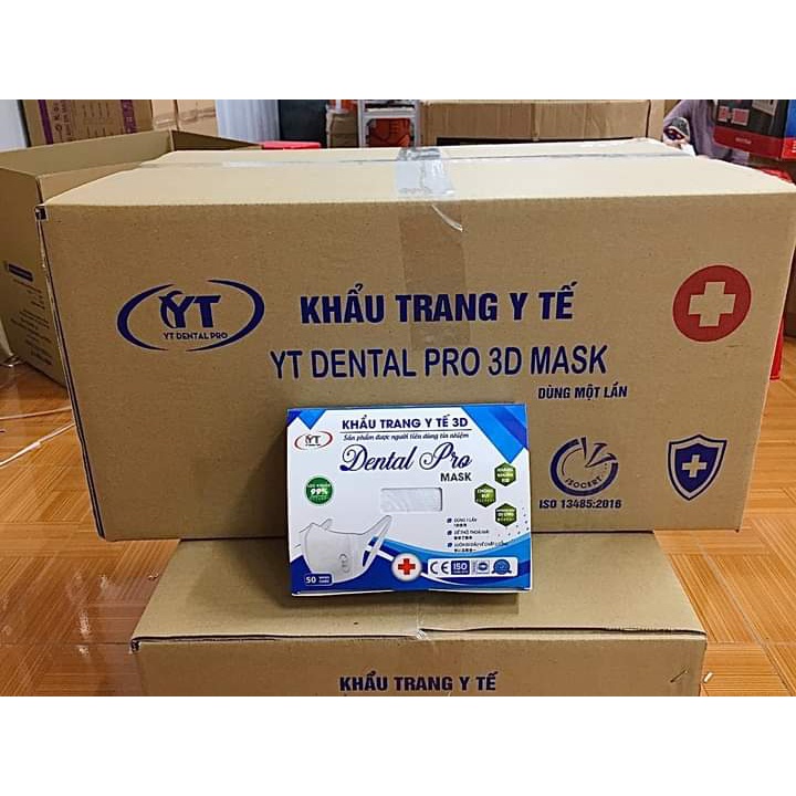 Hộp 50 chiếc khẩu trang y tế 3D Dental Pro Mask lọc khuẩn 99%
