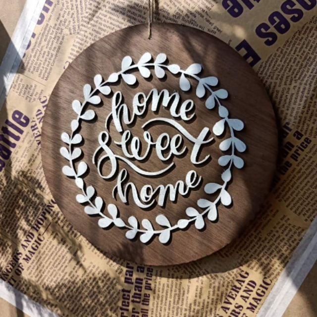 Bảng HOME SWEET HOME treo cửa phòng
