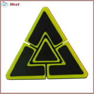 Lefang Carbon Fiber Stickers 2×2 Strange Shape Pyramid Magic Cube Brain Teaser Puzzle Cube Toy