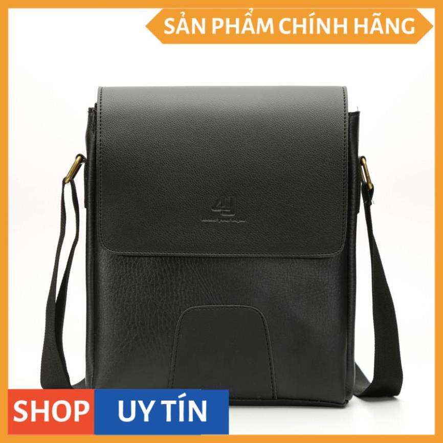 Túi Đeo Chéo Nam 4U Thời Tang D267 (đen -nâu)