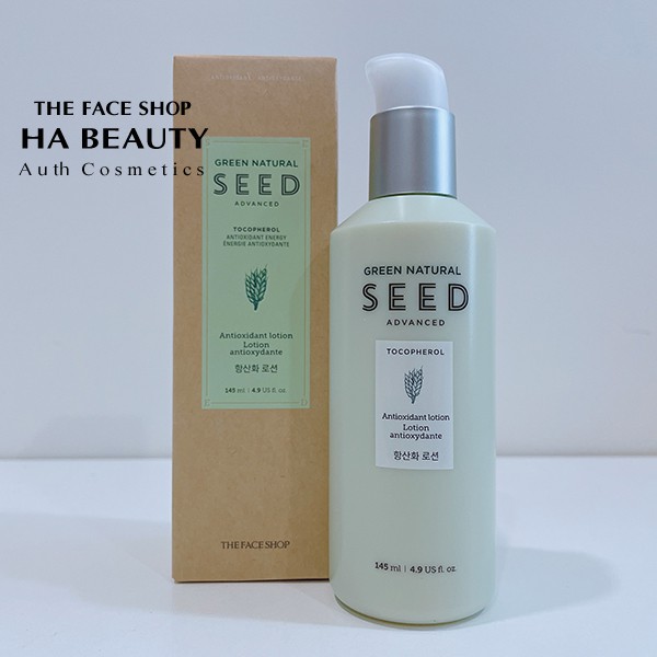 [AUTH] Sữa Dưỡng Da GREEN NATURAL SEED Anti Oxid Lotion 145ml The Face Shop TFSN20