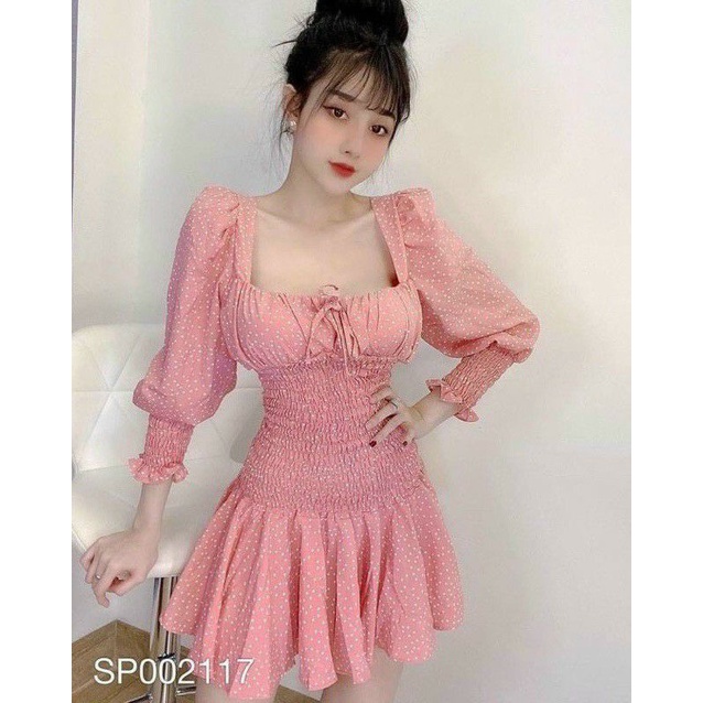 Đầm Bi "Bigsize" Nhún Eo