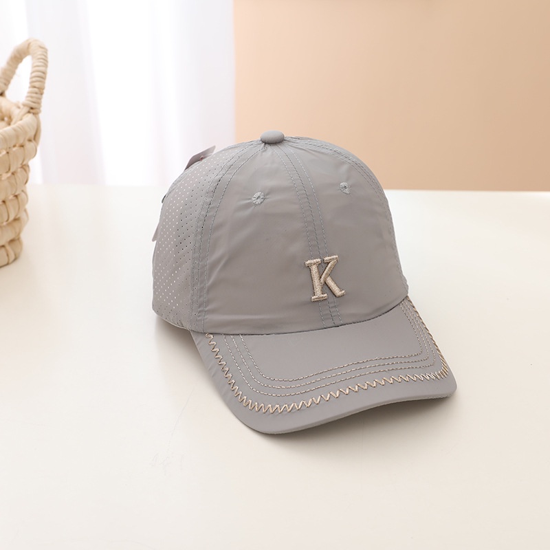 Mũ Lưỡi Trai Thể Thao Mau Khô Thoáng Khí Họa Tiết Chữ K Cá Tính Cho Bé Trai