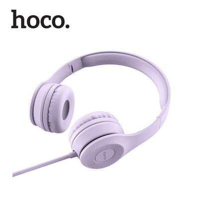 Tai nghe Hoco W21 chụp tai kết nối 3.5mm ,dài 1,2m, có micro đàm thoại, đệm hạn chế đau tai và âm thanh phát ra ngoài