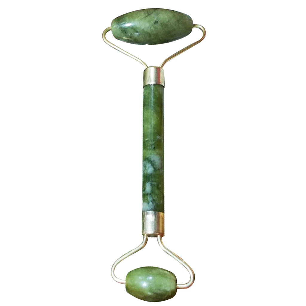 [Hàng mới về] Dụng cụ lăn mát xa thiết kế hai đầu bằng ngọc bích giả giúp nâng cơ mặt và làm thon gọn mặt