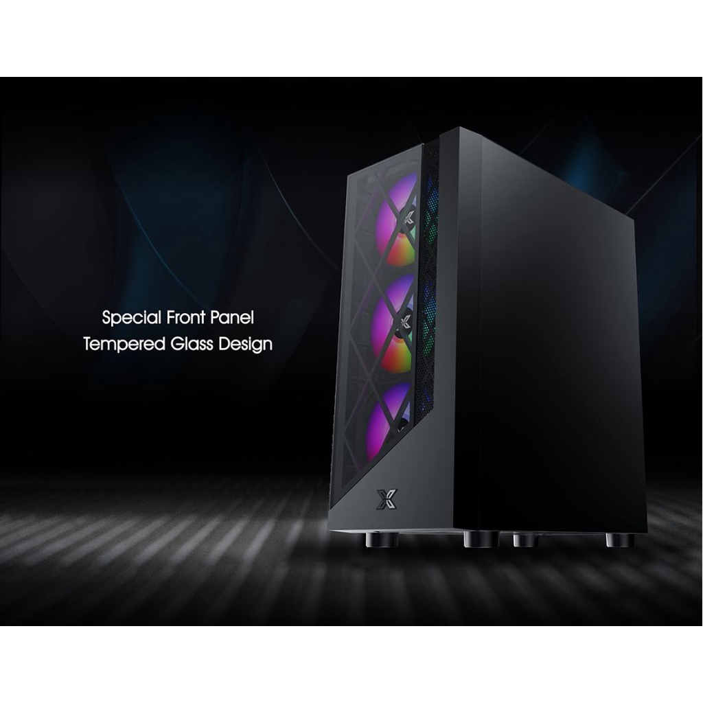 Vỏ Case XIGMATEK DUKE 3F  - ATX, 2 Mặt Kính, KÈM 03 FAN XIGMATEK X22F - New - Chính hãng - BH 12 Tháng