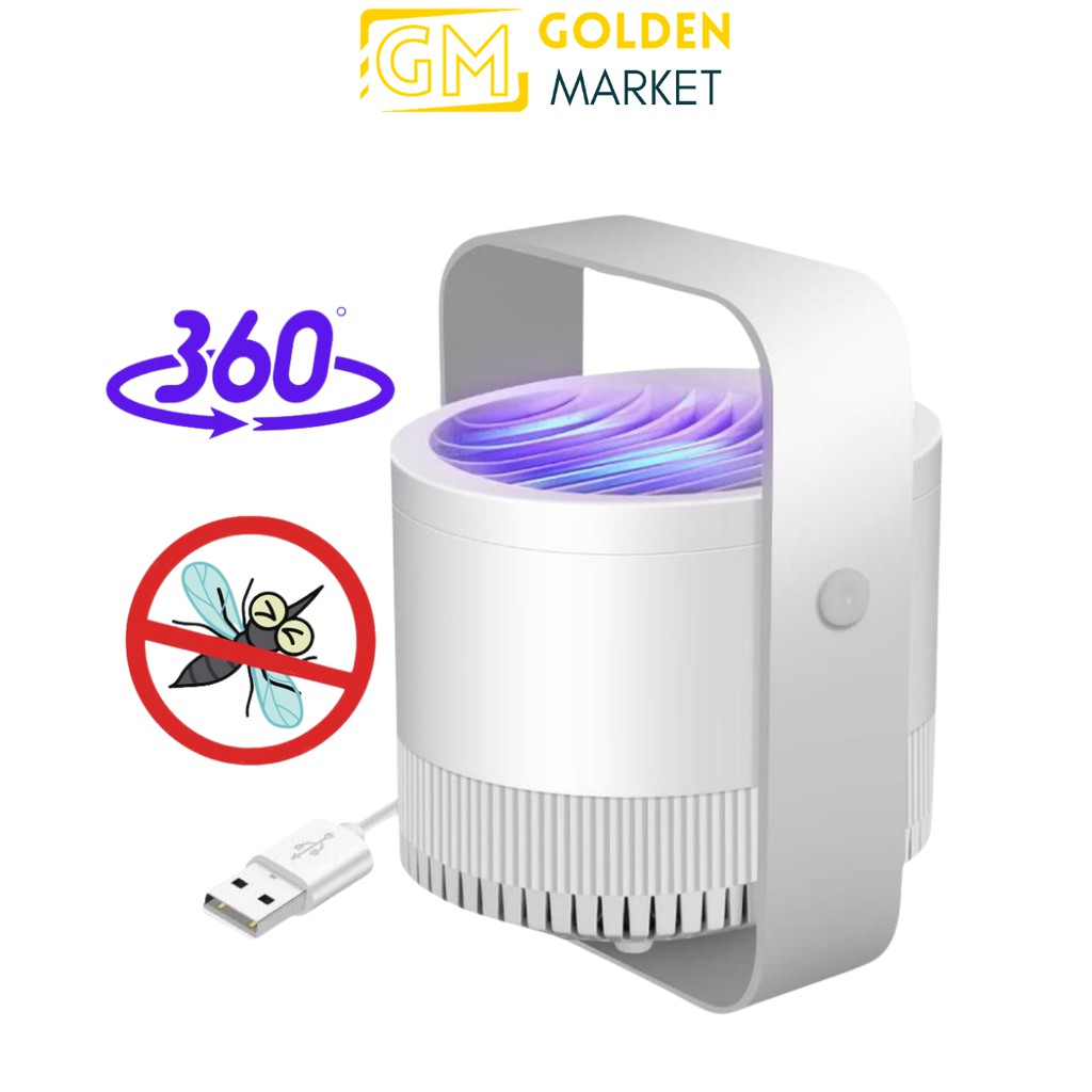 Đèn bắt muỗi Mosquito Killer Lamp Xoay 360 Cao Cấp, Đèn Bắt Muỗi Cảm Ứng Ánh Sáng, Quạt Hút Siêu Mạnh