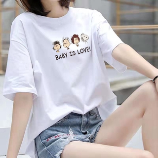Áo thun nữ tay ngắn mới dành cho nữ sinh thời trang Hàn Quốc áo sơ mi rộng rãi cộng với kích thước trên cùng