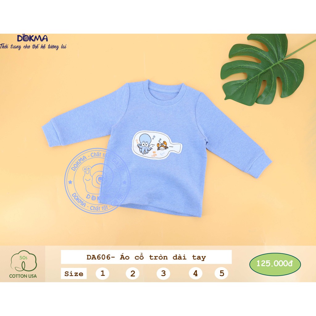 Dokma - Áo nỉ bông cổ tròn dài tay 1-5Y DA606