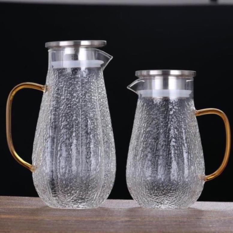 Bình nước thủy tinh chịu nhiệt 400*c sần 1,2 lít và 1,6 lít GDTH