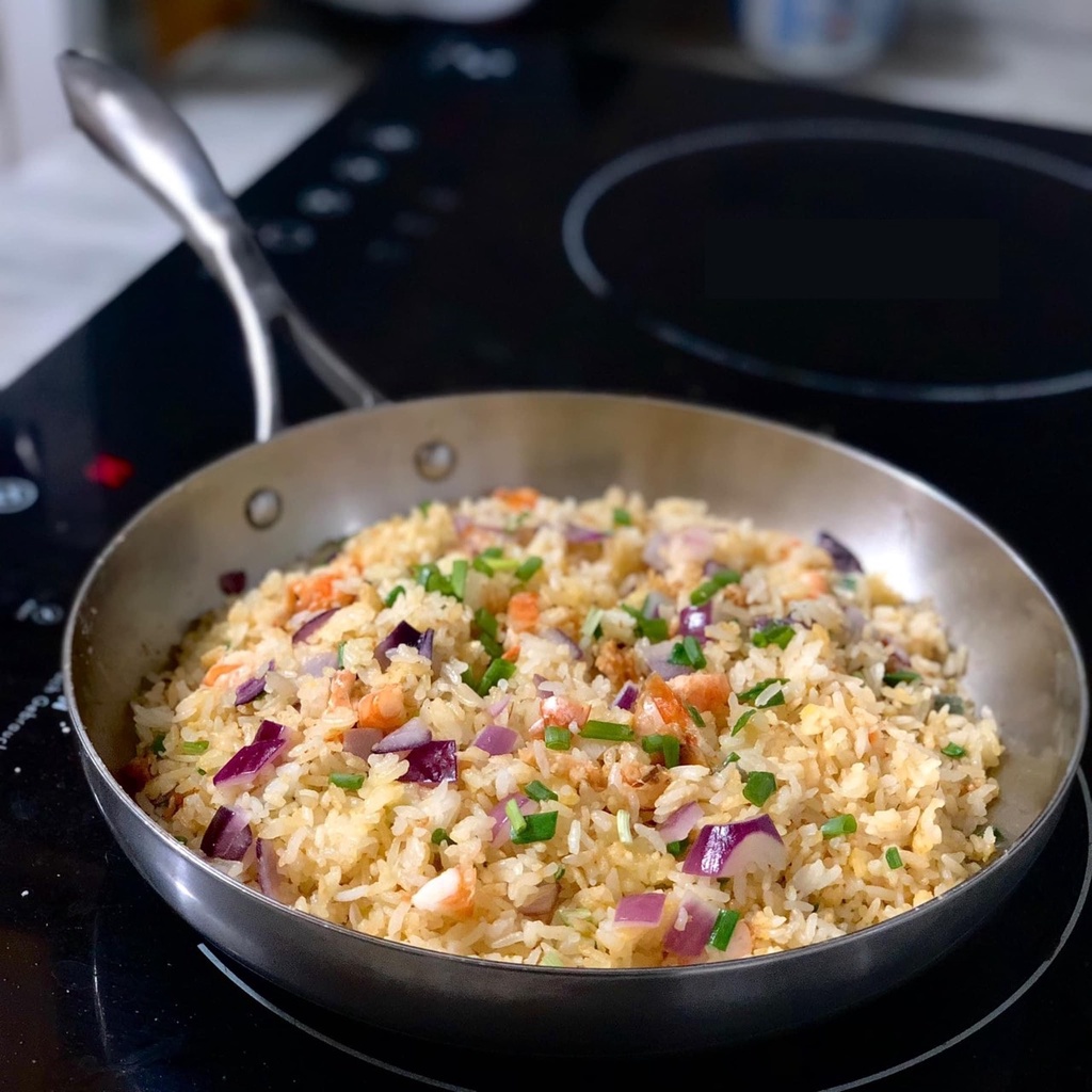 Chảo chiên/rán/xào Tupperware  T Chef Series Frypan/Wokpan 24cm  - Bảo hành 36 tháng - Thép không gỉ 18/10