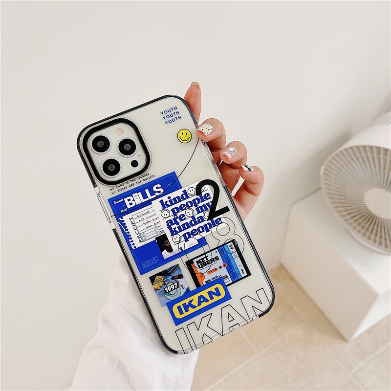 kaso ng tele iPhone 11 Pro Max / iPhone12 / iPhone X / iPhone 7 Plus / iPhone 8 / iPhone 6 Dual color TPU personality for mobile phone
