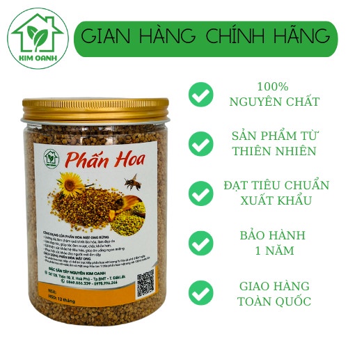 Phấn hoa nguyên chất hoa cà phê đặc sản Tây Nguyên Kim Oanh hộp 500gr