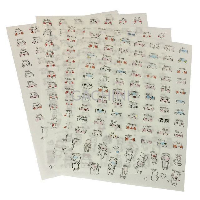 Set 329 sticker trong Emoji chống thấm/ nước STG047