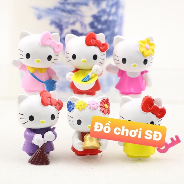 Mô hình kitty - bộ 6 con