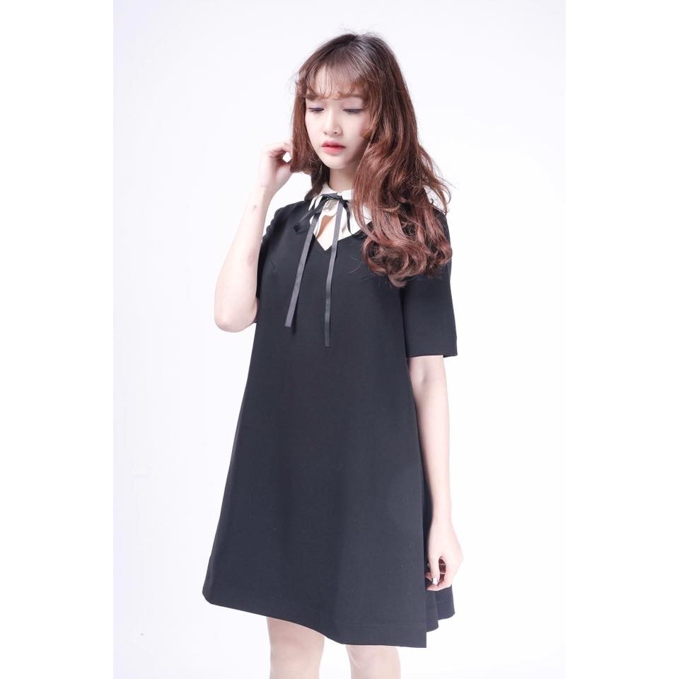 Đầm suông nơ cổ siêu dễ thương Annie Dress - D0078