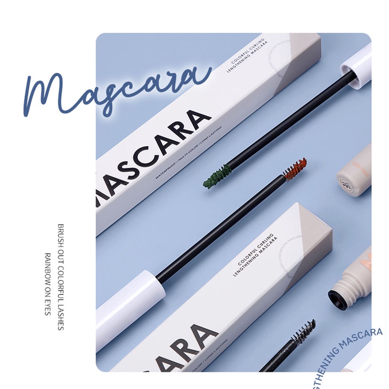 Mascara ROYUES nhiều màu sắc chống thấm nước không dễ nhòe chuốt dài dày và cong mi | BigBuy360 - bigbuy360.vn