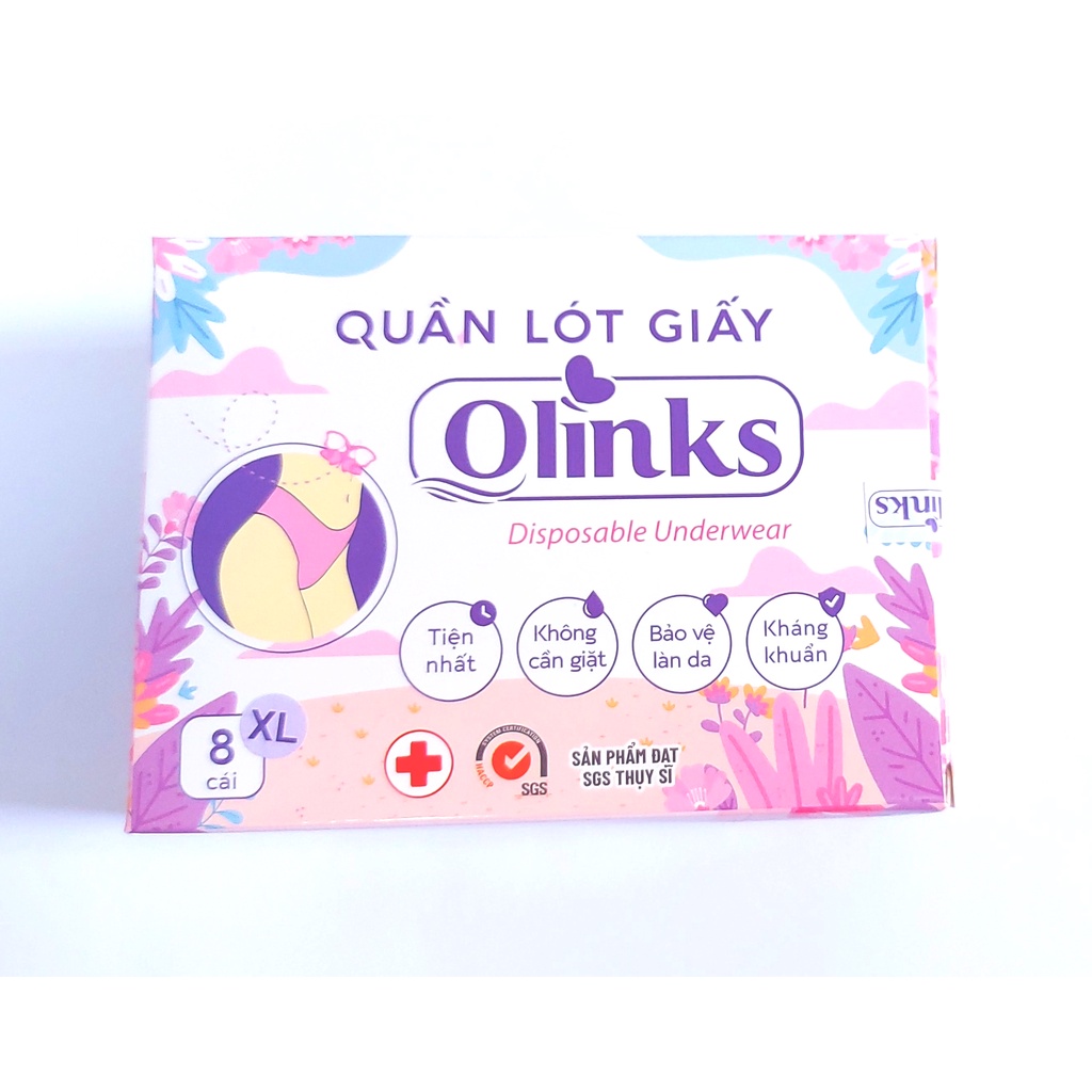 Quần lót giấy chuẩn Thụy Sĩ - Disposable underwear for women - 8 chiếc 1 hộp
