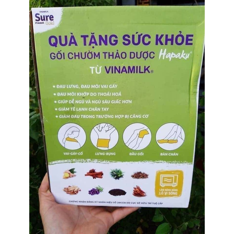 Gối chườm thảo dược Hapaku quà Vinamilk - đai chườm thảo mộc giảm đau nhức