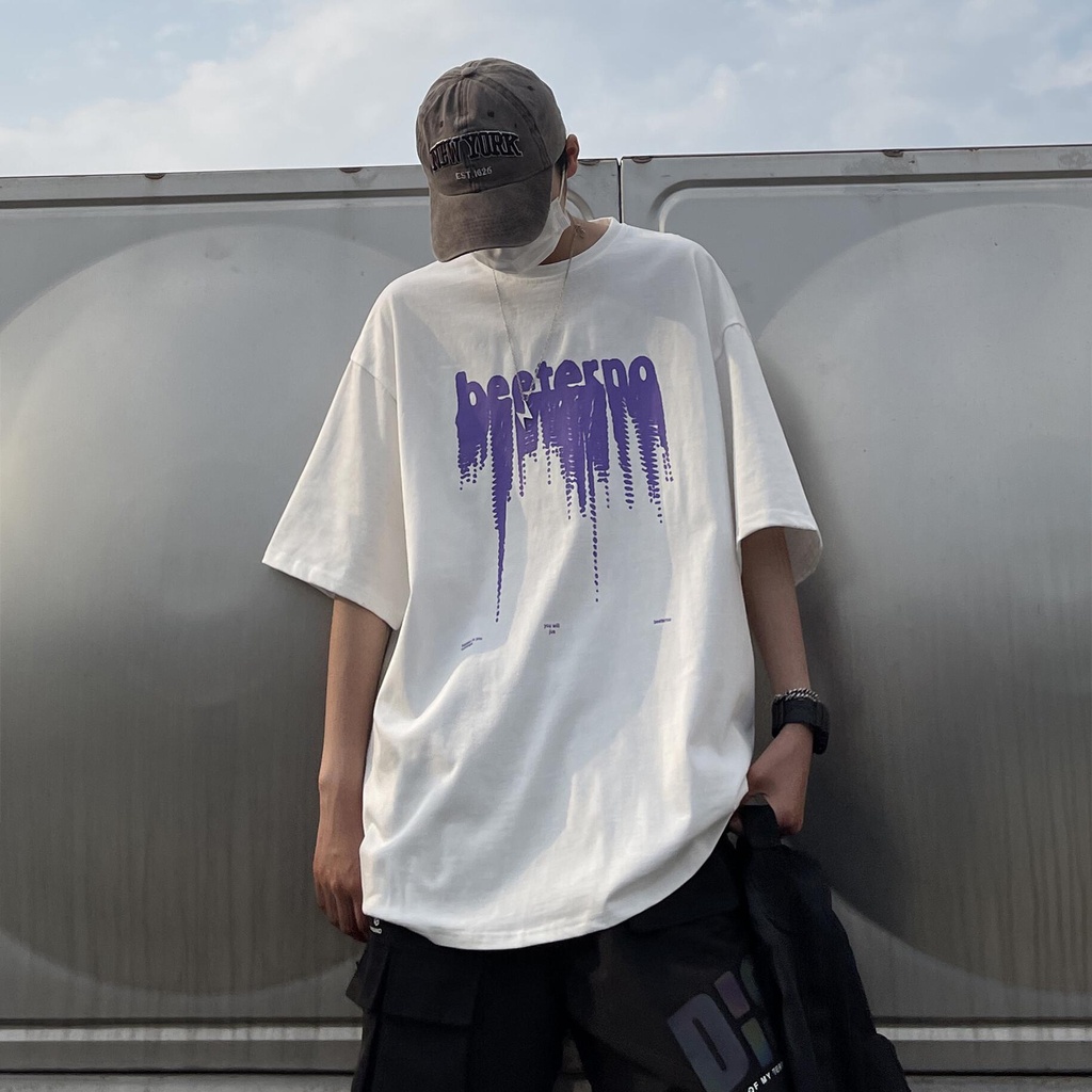 Áo Thun Ngắn Tay In Chữ Thời Trang Mùa Hè Dành Cho Nam