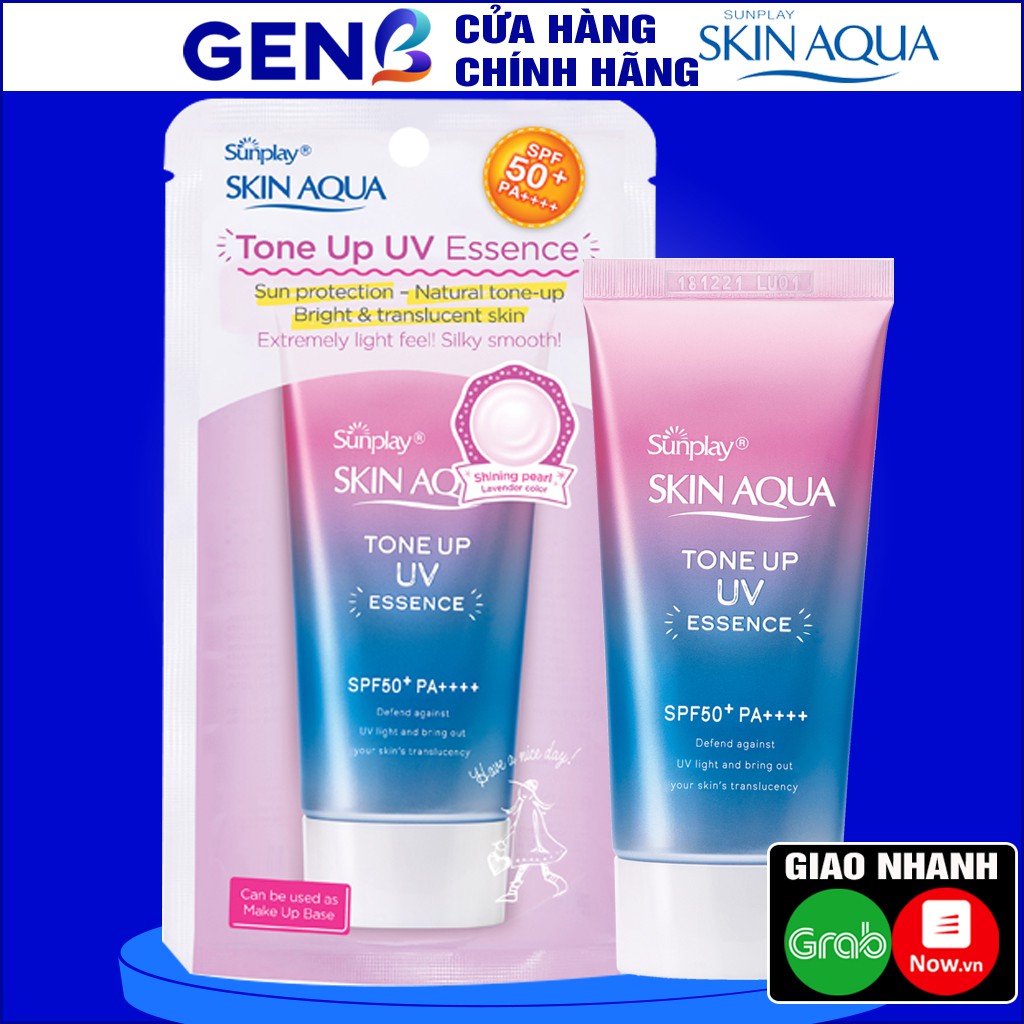 KCN Skin Aqua Sunplay CHÍNH HÃNG - Kem Chống Nắng Skin Aqua Tone Up UV Essence Da Mặt Dầu Mụn/Hỗn Hợp/Khô - Mỹ Phẩm GenB