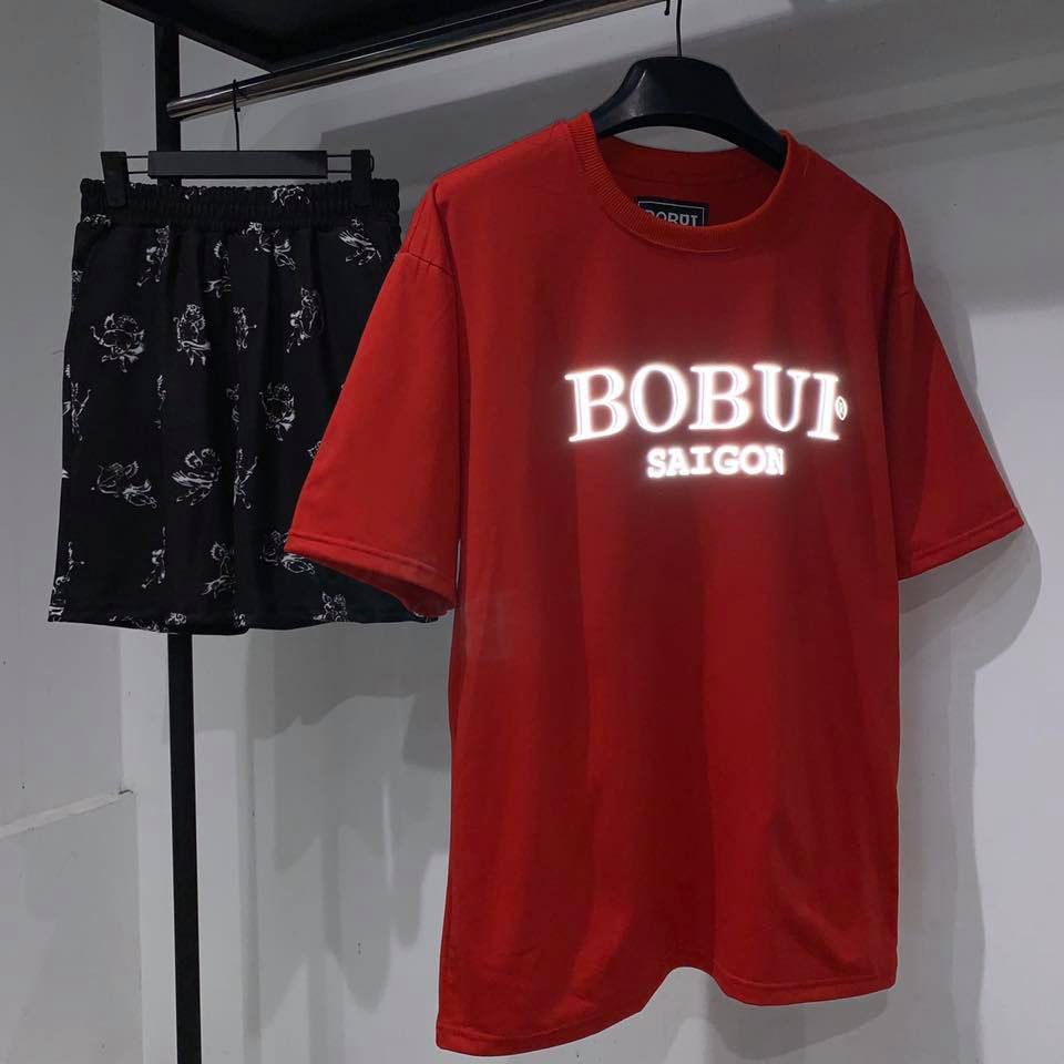Set Bộ đồ thể thao BOBUI unisex phản quang ( Short BOBUI thiên thần + Áo thun tee BoBui Phản Quang ) | HD2000SHOP | BigBuy360 - bigbuy360.vn