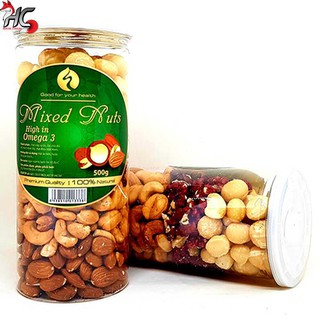Mix Óc Chó Đỏ, Hạnh Nhân, Macca Úc, Hạt Điều đã tách vỏ Hộp 500g