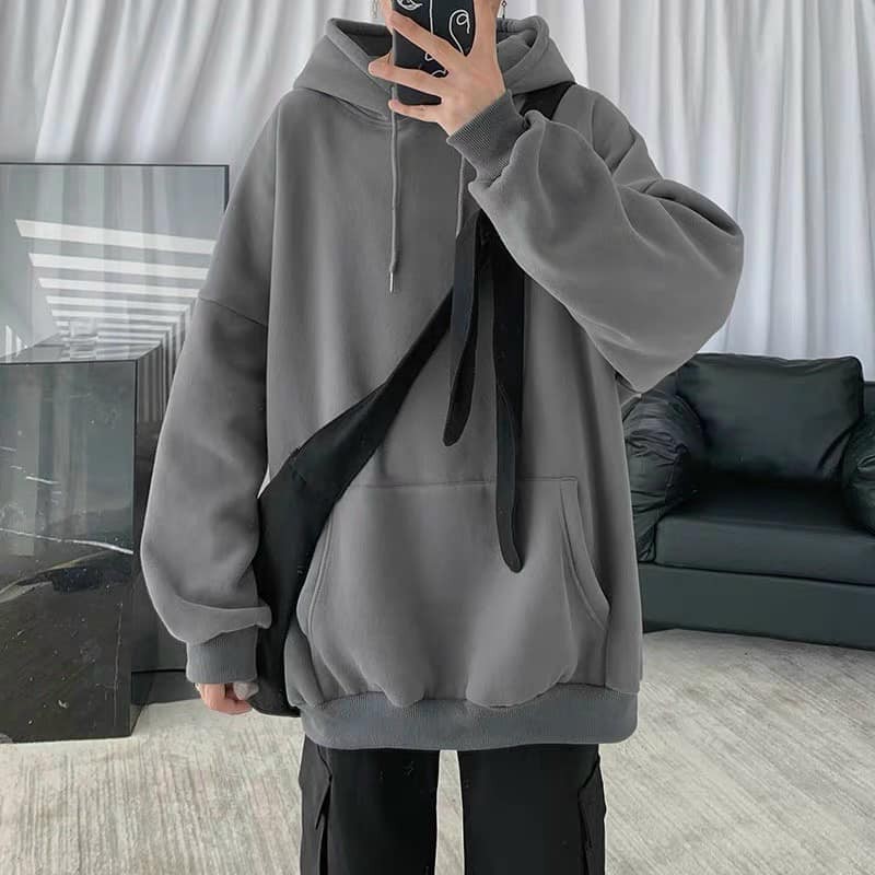 ÁO HOODIE BASIC XÁM