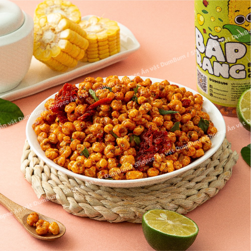 Ngô sấy giòn bò khô lá chanh DumBum đồ ăn vặt Hà Nội 380g | BigBuy360 - bigbuy360.vn