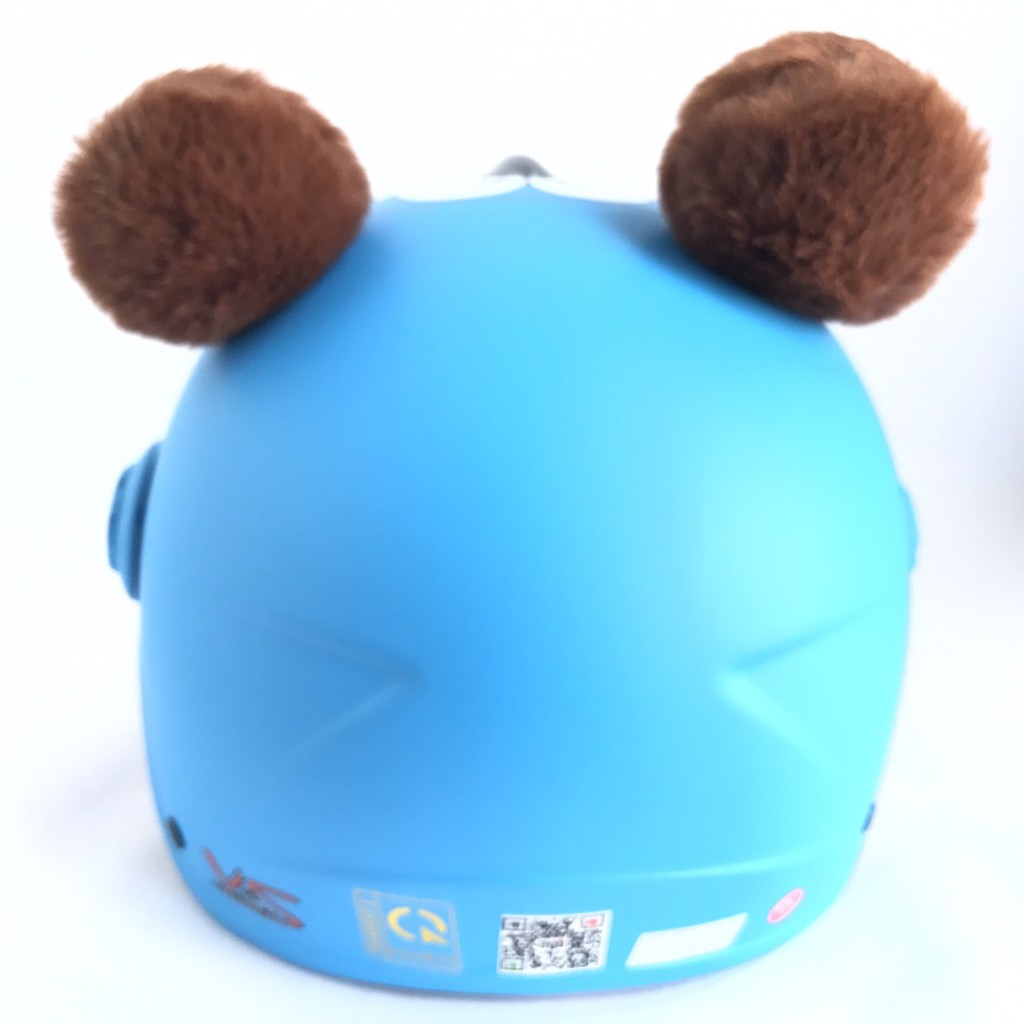 Mũ bảo hiểm trẻ em có kính V&amp;S Helmet tem Doremon xanh dương - VS103KS