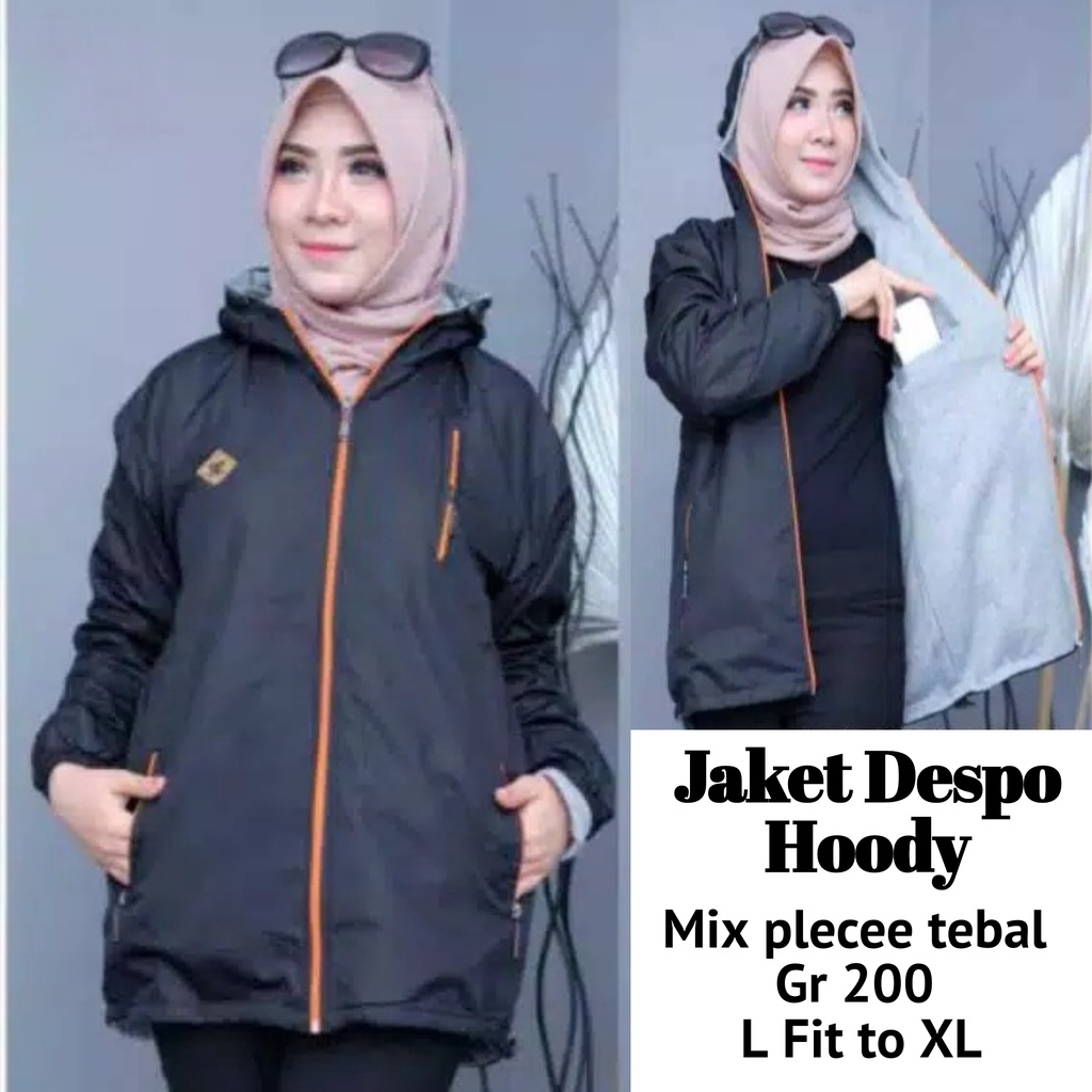 Áo khoác dù Despo Dalaman Plecee có khóa kéo cho nam nữ