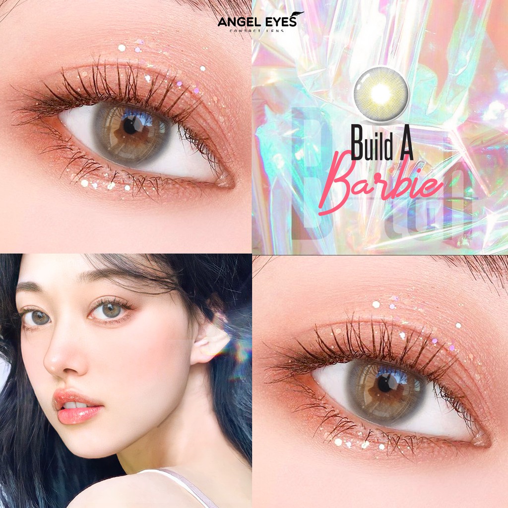 Lens xám tây có độ Build a Barbie tự nhiên hiệu Angel Eyes - Độ cận 0-8 - Đường kính màu 12.8mm
