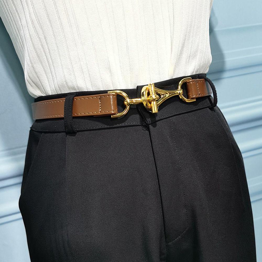Thắt Lưng Da PU Mỏng Khóa Kim Loại Có Thể Điều Chỉnh Nhiều Màu Phong Cách Cổ Điển Thời Trang Cho Nữ 2Life