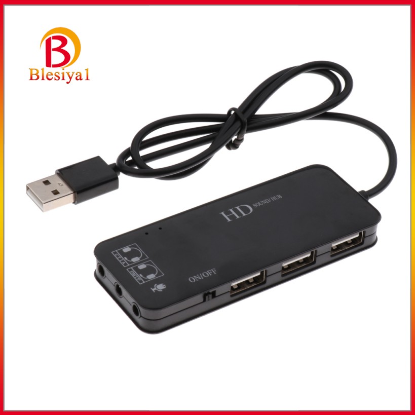 Card Âm Thanh 3 Cổng Usb2.0 7.1 Cho Máy Tính