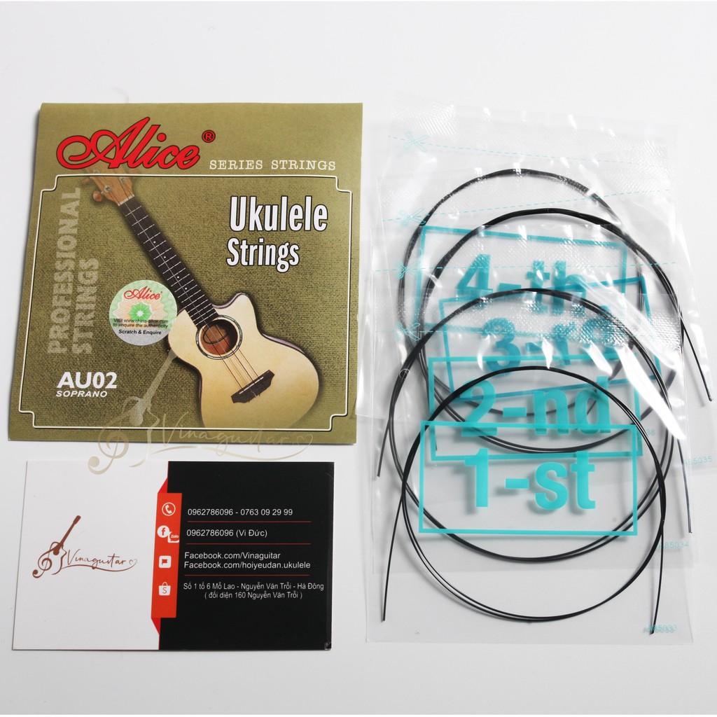 Dây đàn Guitar Alice Acoustic Classic Electric Violin Bass Ukulele Chính Hãng - Tặng pick gảy