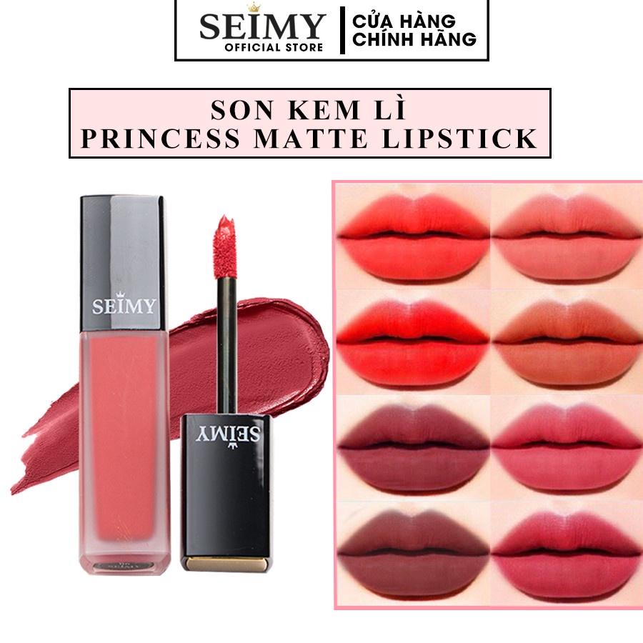 Son kem lì Seimy - Princess Lipstick Matte - Son thiên nhiên an toàn cho bà bầu, kháng nước, nhiều dưỡng