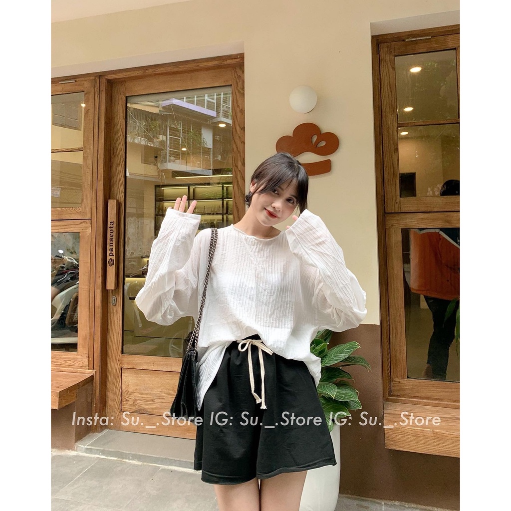 Áo thun giấy cổ tròn dài tay A2358 SUSTORE