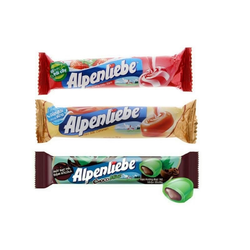 Thỏi kẹo Alpenliebe hương dâu kem 32g