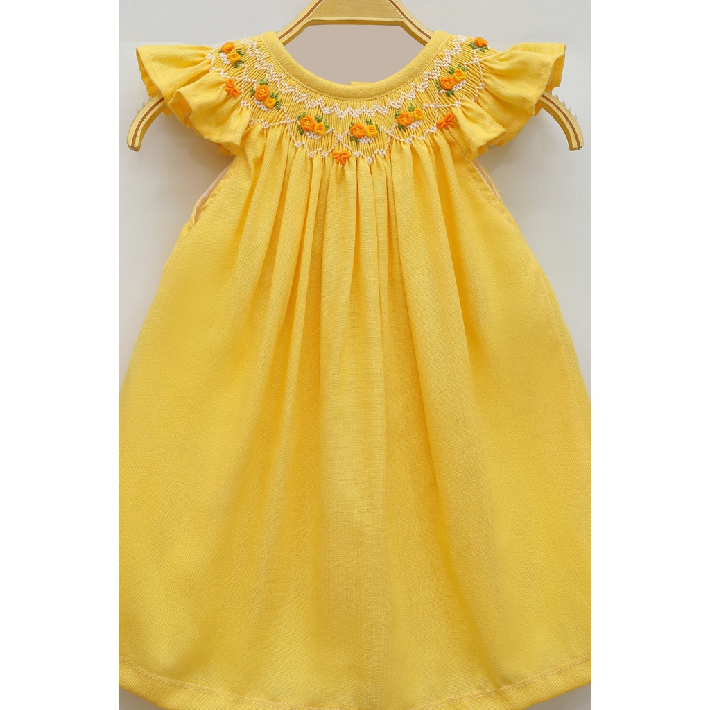ĐẦM SMOCK ĐÔI MẸ VÀ BÉ MÀU TRỨNG GÀ