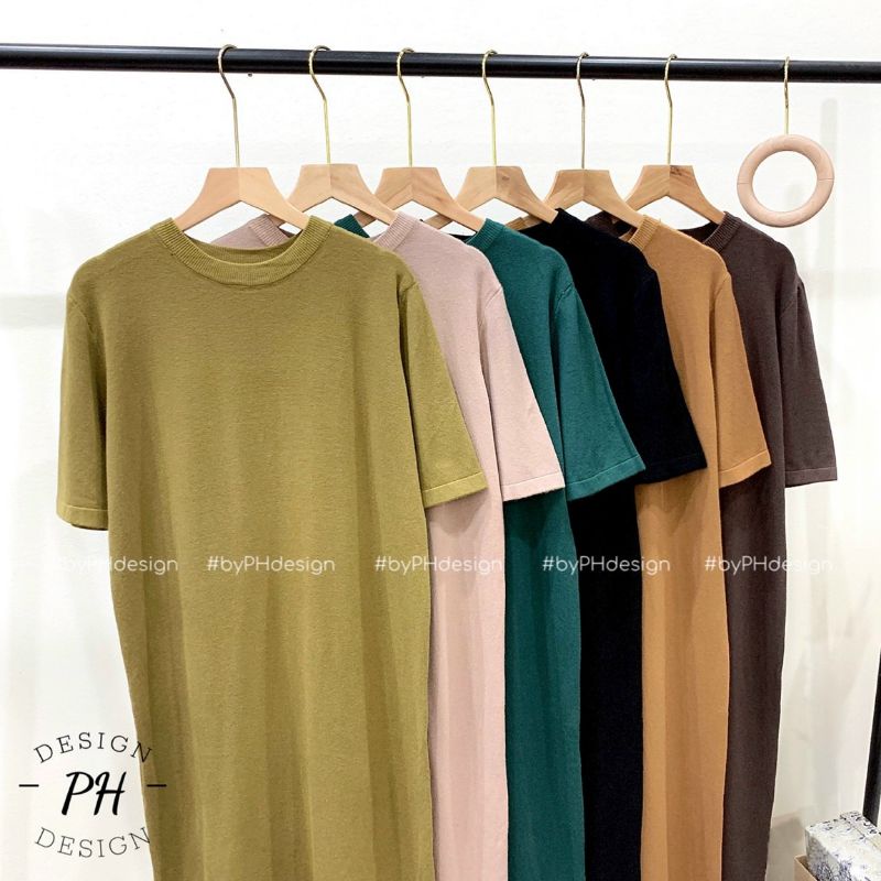 Váy len suông lông thỏ hàng QCL1