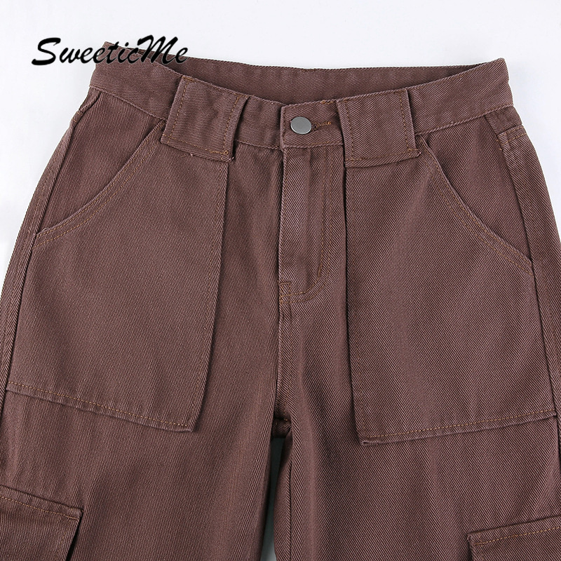 Quần Jean Ống Rộng Trơn Màu Phối Túi Xinh Xắn Dành Cho Nữ 2021 | BigBuy360 - bigbuy360.vn