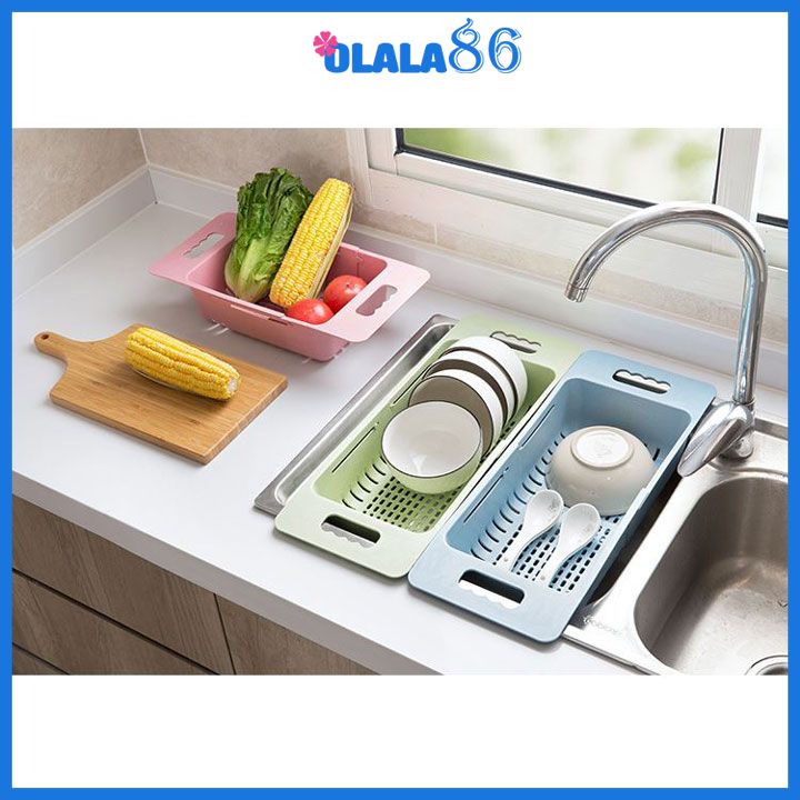 Khay gác , bộ rổ gác bồn rửa bát nhựa Việt Nhật cao cấp Olala 86