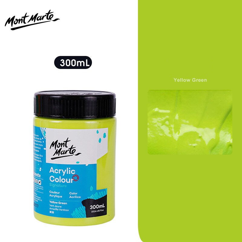 Màu Acrylic Mont Marte 300ml - Yellow Green - Acrylic Colour Paint Signature 300ml (10.1oz) - MSCH3046