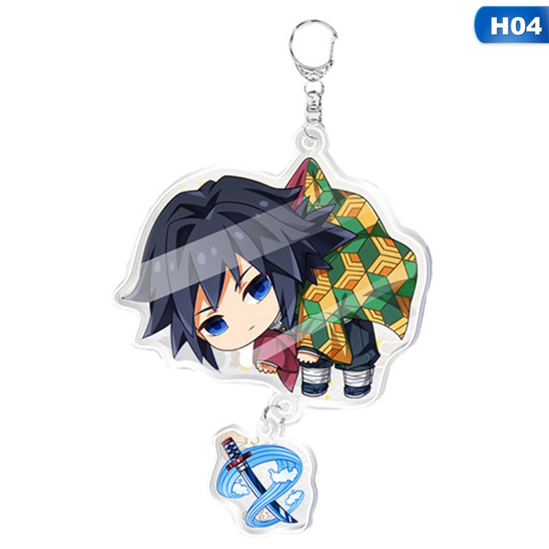 Móc chìa khóa phong cách hoạt hình Demon Slayer Kimetsu No Yaiba dễ thương