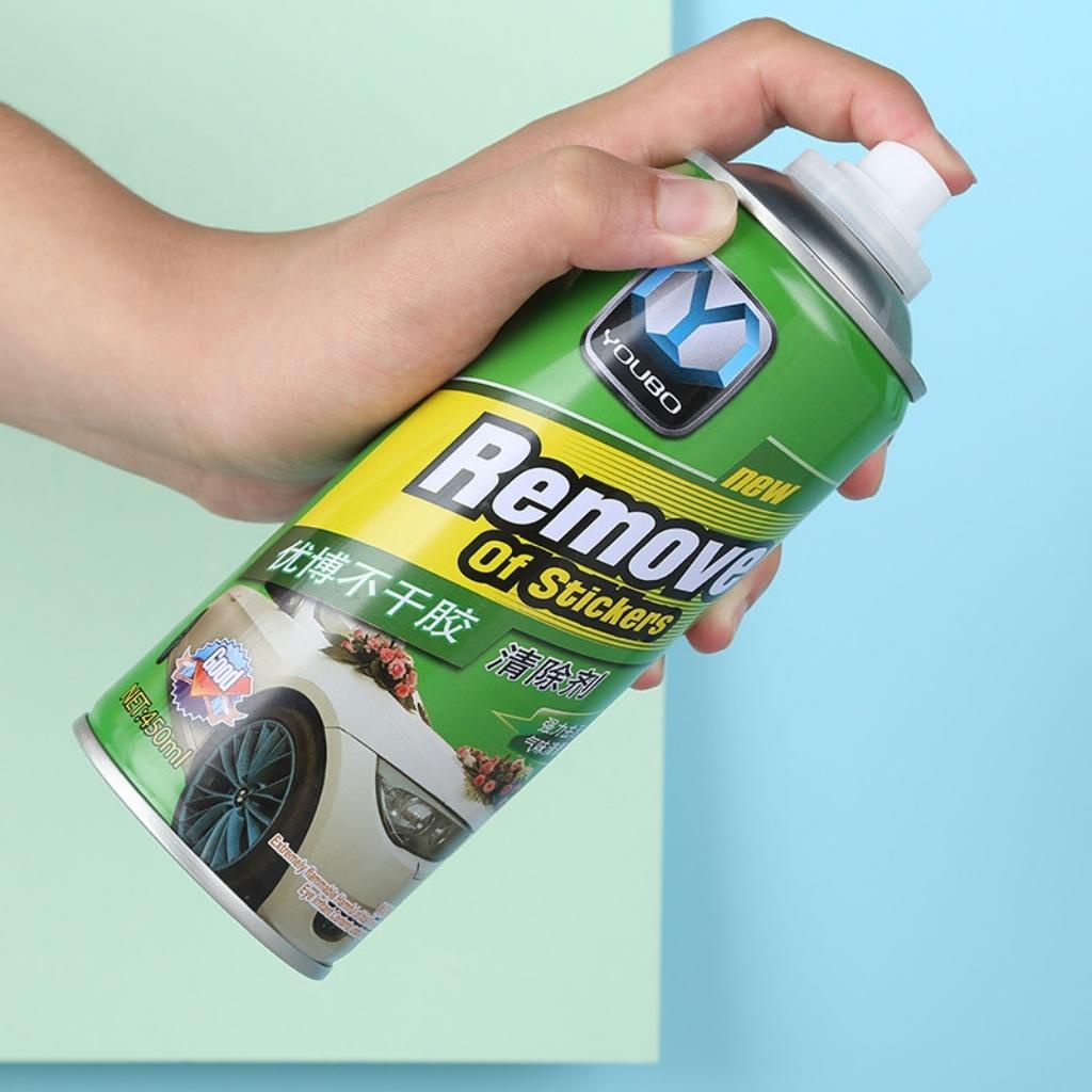 Bình xịt tẩy rửa keo đa năng REMOVE 450ml tẩy bay vết keo lâu ngày, Chai xịt tẩy keo băng dính REMOVE 450ml