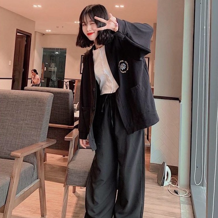 [freesize] ÁO KHOÁC NỮ FORM RỘNG CHẤT NỈ - ÁO KHOÁC NỈ CARDIGAN ULZZANG KIỂU DÁNG ÁO KHOÁC NỈ NỮ HOA CÚC ( ảnh thật ) | BigBuy360 - bigbuy360.vn